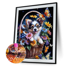 Load image into Gallery viewer, Dog In Basket 30*40CM (canvas) Full Round Drill Diamond Painting
