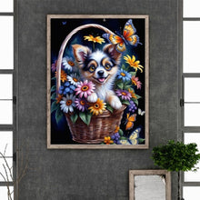 Load image into Gallery viewer, Dog In Basket 30*40CM (canvas) Full Round Drill Diamond Painting
