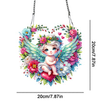 Load image into Gallery viewer, Single Side Wreath Angel Diamond Painting Hanging Pendant Wall Decor(Green Wing)
