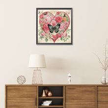 Load image into Gallery viewer, Love Butterfly Rose 30*30CM (canvas) Partial Special-Shaped Drill Diamond Painting
