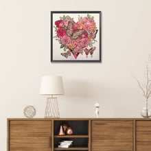 Load image into Gallery viewer, Love Butterfly Rose 30*30CM (canvas) Partial Special-Shaped Drill Diamond Painting
