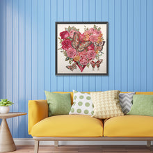 Load image into Gallery viewer, Love Butterfly Rose 30*30CM (canvas) Partial Special-Shaped Drill Diamond Painting
