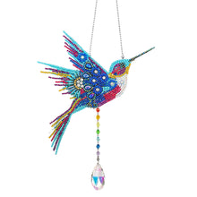 Load image into Gallery viewer, Animal Wind Chimes Hummingbird Diamond Crystal Painting Ornaments Art Wall Decor
