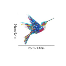 Load image into Gallery viewer, Animal Wind Chimes Hummingbird Diamond Crystal Painting Ornaments Art Wall Decor
