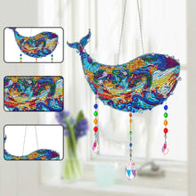 Load image into Gallery viewer, Animal Wind Chimes Beautiful Whale Diamond Crystal Painting Ornament Wall Decor
