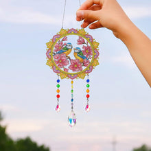 Load image into Gallery viewer, Animal Wind Chimes Flower Pair Of Birds Diamond Crystal Painting Wall Ornament
