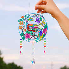 Load image into Gallery viewer, Animal Wind Chimes Beautiful Bird On Branch Diamond Crystal Painting Ornament
