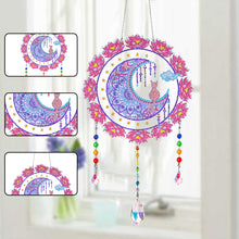 Load image into Gallery viewer, Animal Wind Chimes Cat Flower on Moon Diamond Crystal Painting Home Ornament
