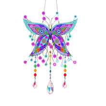 Load image into Gallery viewer, Animal Wind Chimes Butterfly Flower Diamond Crystal Painting Ornament Wall Decor
