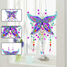 Load image into Gallery viewer, Animal Wind Chimes Butterfly Flower Diamond Crystal Painting Ornament Wall Decor
