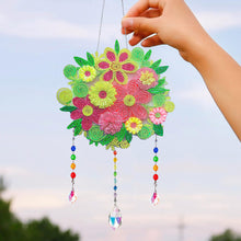 Load image into Gallery viewer, Flower Wind Chimes Ball of Flowers Diamond Crystal Painting Ornament Wall Decor
