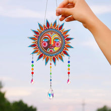 Load image into Gallery viewer, Wind Chimes Exquisite Sun Totem Crystal Diamond Painting Ornaments Wall Decor
