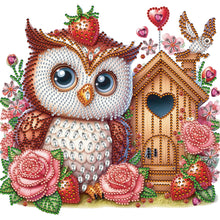 Load image into Gallery viewer, Rose Owl House 30*30CM (canvas) Partial Special-Shaped Drill Diamond Painting
