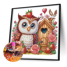 Load image into Gallery viewer, Rose Owl House 30*30CM (canvas) Partial Special-Shaped Drill Diamond Painting
