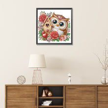 Load image into Gallery viewer, Rose Owl House 30*30CM (canvas) Partial Special-Shaped Drill Diamond Painting
