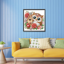 Load image into Gallery viewer, Rose Owl House 30*30CM (canvas) Partial Special-Shaped Drill Diamond Painting
