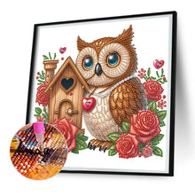 Load image into Gallery viewer, Rose Owl House 30*30CM (canvas) Partial Special-Shaped Drill Diamond Painting
