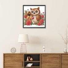 Load image into Gallery viewer, Rose Owl House 30*30CM (canvas) Partial Special-Shaped Drill Diamond Painting
