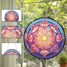 Load image into Gallery viewer, Acrylic Single-Sided Diamond Art Hanging Pendant Office Decor (Mandala Flower 3)
