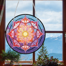 Load image into Gallery viewer, Acrylic Single-Sided Diamond Art Hanging Pendant Office Decor (Mandala Flower 3)
