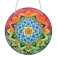 Load image into Gallery viewer, Acrylic Single-Sided Diamond Art Hanging Pendant Office Decor (Mandala Flower 4)
