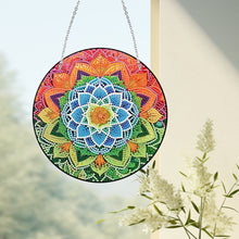 Load image into Gallery viewer, Acrylic Single-Sided Diamond Art Hanging Pendant Office Decor (Mandala Flower 4)
