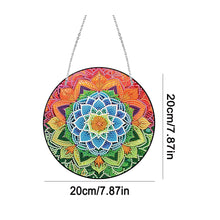 Load image into Gallery viewer, Acrylic Single-Sided Diamond Art Hanging Pendant Office Decor (Mandala Flower 4)
