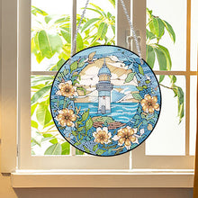 Load image into Gallery viewer, Acrylic Single-Sided Diamond Painting Hanging Pendant Office Decor (Lighthouse)
