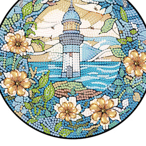 Acrylic Single-Sided Diamond Painting Hanging Pendant Office Decor (Lighthouse)