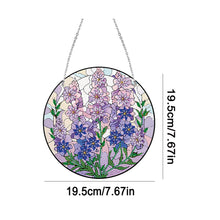 Load image into Gallery viewer, Acrylic Single-Side Diamond Painting Hanging Pendant Home Decor (Lupine Flower)
