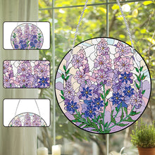 Load image into Gallery viewer, Acrylic Single-Side Diamond Painting Hanging Pendant Home Decor (Lupine Flower)
