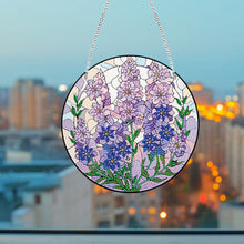 Load image into Gallery viewer, Acrylic Single-Side Diamond Painting Hanging Pendant Home Decor (Lupine Flower)
