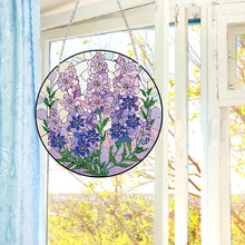 Load image into Gallery viewer, Acrylic Single-Side Diamond Painting Hanging Pendant Home Decor (Lupine Flower)
