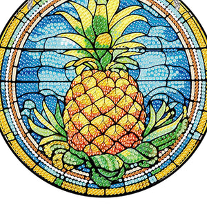 Acrylic Single-Sided Diamond Painting Hanging Pendant Office Decor (Pineapple)