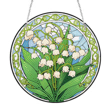 Load image into Gallery viewer, Acrylic Single-Sided Diamond Painting Hanging Wall Pendant (Lily Of The Valley)
