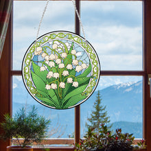 Load image into Gallery viewer, Acrylic Single-Sided Diamond Painting Hanging Wall Pendant (Lily Of The Valley)
