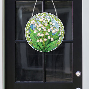 Acrylic Single-Sided Diamond Painting Hanging Wall Pendant (Lily Of The Valley)