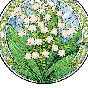 Acrylic Single-Sided Diamond Painting Hanging Wall Pendant (Lily Of The Valley)