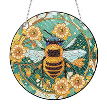 Load image into Gallery viewer, Acrylic Single-Sided Diamond Painting Hanging Pendant Home Decor (Flower Bees )
