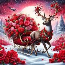 Load image into Gallery viewer, Elk Rose 30*30CM (canvas) Full Round Drill Diamond Painting
