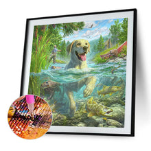 Load image into Gallery viewer, Labrador Dog Swimming 40*40CM (canvas) Full AB Round Drill Diamond Painting
