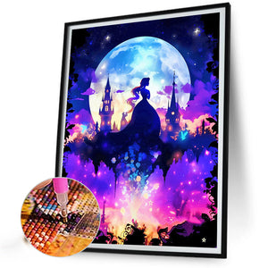 Disney Princess Silhouette 40*50CM (canvas) Full Square Drill Diamond Painting