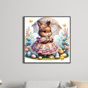 Spring Garden Rabbit 40*40CM (canvas) Full Square Drill Diamond Painting