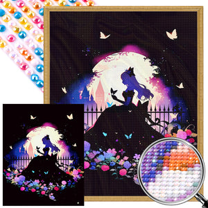 Princess Silhouette 40*50CM (canvas) Full AB Round Drill Diamond Painting