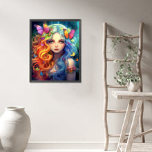 Load image into Gallery viewer, Colorful Hair Butterfly Girl 40*50CM (canvas) Full AB Round Drill Diamond Painting
