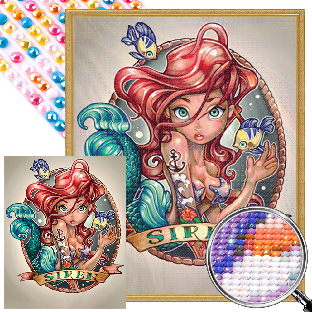 Mermaid Princess 40*50CM (canvas) Full AB Round Drill Diamond Painting