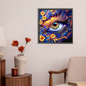 Flower And Dragon'S Eye 30*30CM (canvas) Full Round Drill Diamond Painting