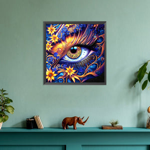 Flower And Dragon'S Eye 30*30CM (canvas) Full Round Drill Diamond Painting