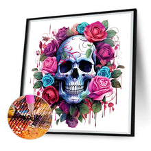 Load image into Gallery viewer, Rose Skull 30*30CM (canvas) Full Round Drill Diamond Painting
