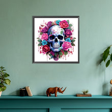 Load image into Gallery viewer, Rose Skull 30*30CM (canvas) Full Round Drill Diamond Painting
